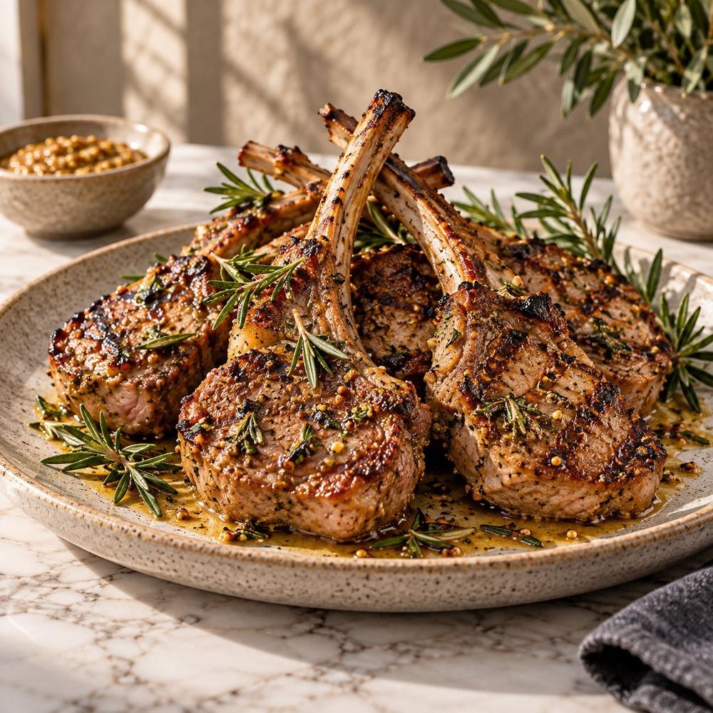 Rosemary & Dijon Marinated Lamb Chops