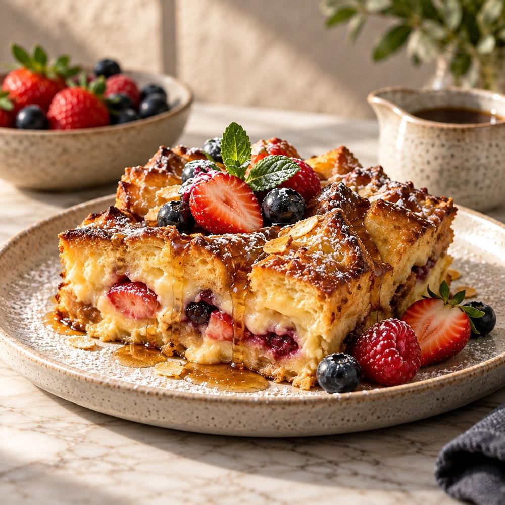 Stuffed French Toast Brioche Bake